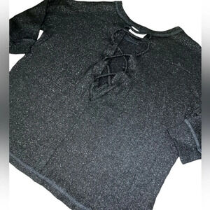 Cherish Chicos Black and Silver Sweater